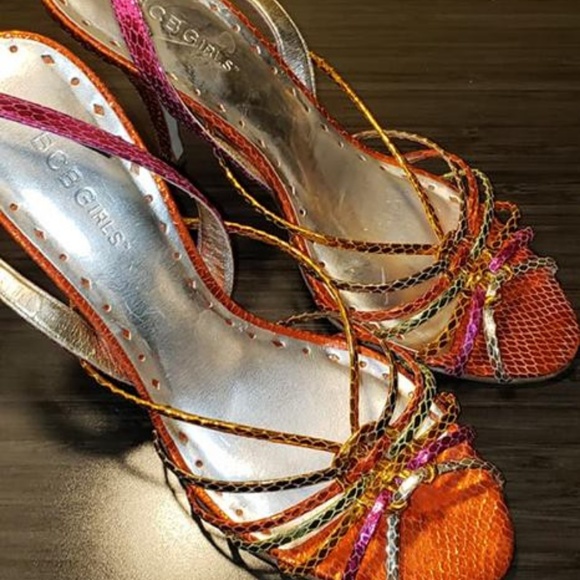 BCB Girls Strappy Upper Leather Multicolor Heels - Picture 4 of 5